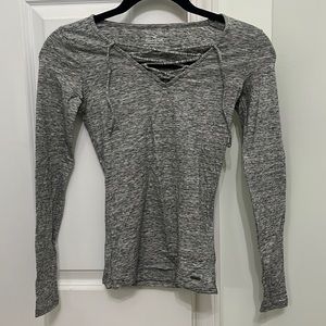 Heather Grey Hollister Longsleeve String Size XS